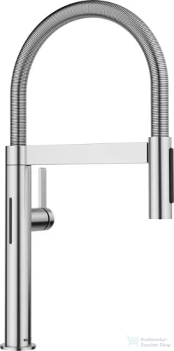 Blanco CULINA-S II Mini Sensor mosogató csaptelep, flexibilis zuhanyfejjel, érintés nélküli működtetéssel, PVD steel 527466