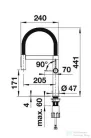 Blanco CULINA-S II Mini Sensor mosogató csaptelep, flexibilis zuhanyfejjel, érintés nélküli működtetéssel, PVD steel 527466