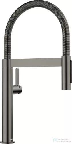 Blanco CULINA-S II Mini mosogató csaptelep, flexibilis zuhanyfejjel, PVD satin dark steel 527469