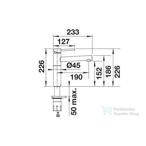 BLANCO ALTA II álló konyhai mosogató csaptelep SILGRANIT-LOOK törtfehér 527536