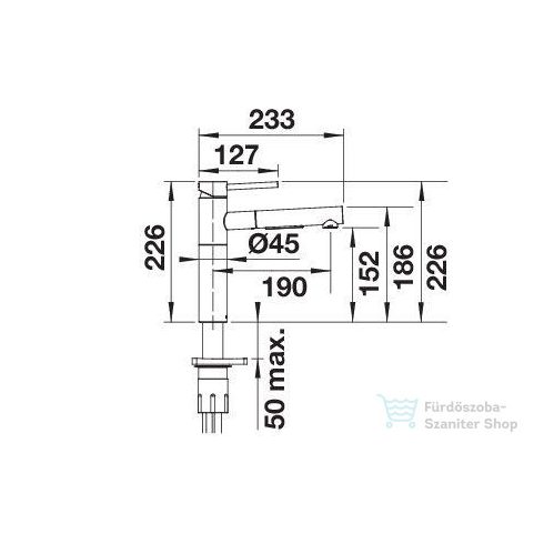 BLANCO ALTA -S II SILGRANIT-LOOK álló konyhai mosogató csaptelep, törtfehér 527551