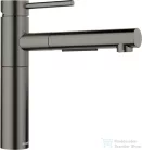 Blanco ALTA-S II mosogató csaptelep, kihúzható zuhanyfejjel, PVD satin dark steel 527555
