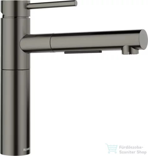 Blanco ALTA-S II mosogató csaptelep, kihúzható zuhanyfejjel, PVD satin dark steel 527555