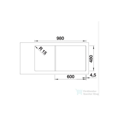 Blanco ADIRA 6 S silgranit forgatható mosogató medence fehér 527605