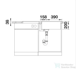 Blanco ADIRA XL 6 S SILGRANIT® mosogató medence, távműködtetővel, tartufo 527623