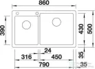 Blanco PLEON 9 SILGRANIT® mosogató medence, balos főmedence, palaszürke 527638