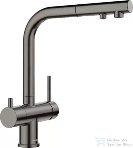 Blanco FONTAS-S II Filter mosogató csaptelep, kihúzható zuhanyfejjel, szűrt vízhez, PVD satin dark steel 527737