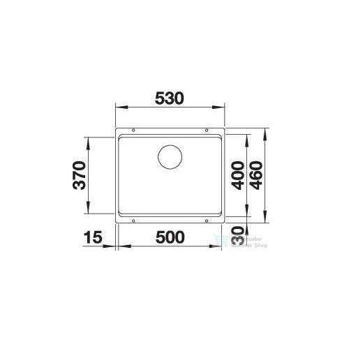 Blanco ETAGON 500-U SILGRANIT® mosogatótál vulkánszürke, lefolyó nélküli kivitel 527755
