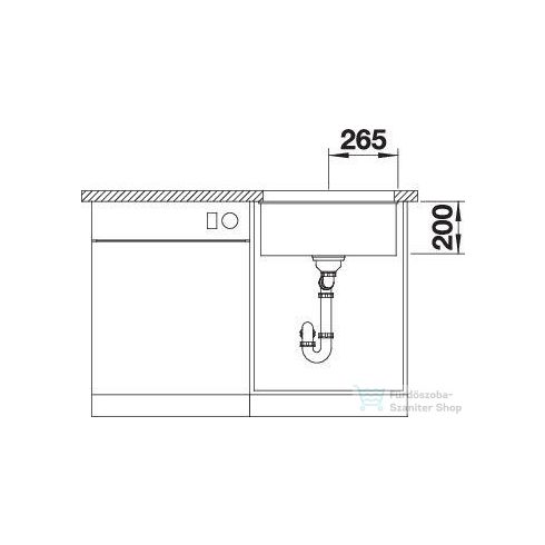Blanco ETAGON 500-U SILGRANIT® mosogatótál vulkánszürke, lefolyó nélküli kivitel 527755