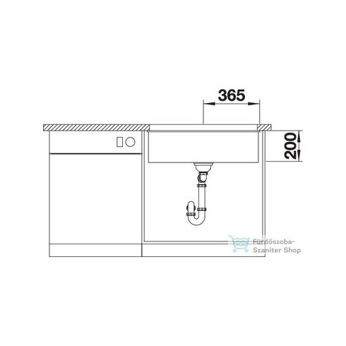 BLANCO ETAGON 700-U vulkánszürke gránit mosogató, lefolyó nélküli kivitel 527763