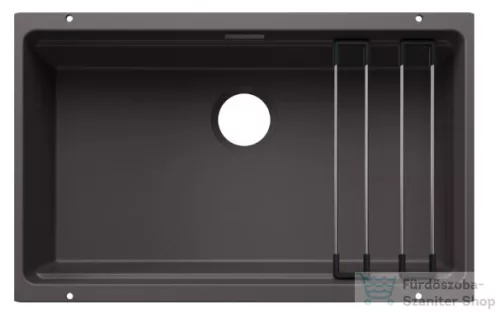 Blanco ETAGON 700-U SILGRANIT® mosogató medence alulról való beépítéshez, lefolyó nélkül, palaszürke 527766