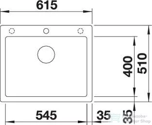 Blanco PLEON 6 SILGRANIT® mosogató medence, lefolyó nélkül, antracit 527773