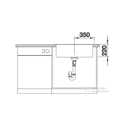 Blanco PLEON 8 SILGRANIT® mosogató medence, lefolyó nélkül, fekete 527778