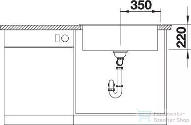Blanco PLEON 8 SILGRANIT® mosogató medence, lefolyó nélkül, törtfehér 527780