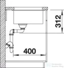Blanco SUBLINE 700-U SILGRANIT® mosogató medence alulról való beépítéshez, lefolyó nélkül, palaszürke 527806
