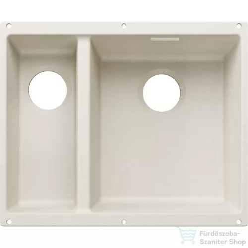 Blanco SUBLINE 340/160-U SILGRANIT® mosogató medence alulról való beépítéshez, lefolyó nélkül, jobbos főmedence, törtfehér 527812