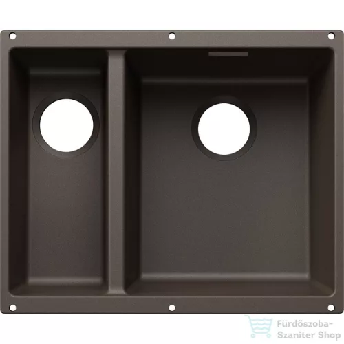 Blanco SUBLINE 340/160-U SILGRANIT® mosogató medence alulról való beépítéshez, lefolyó nélkül, jobbos főmedence, kávé 527816