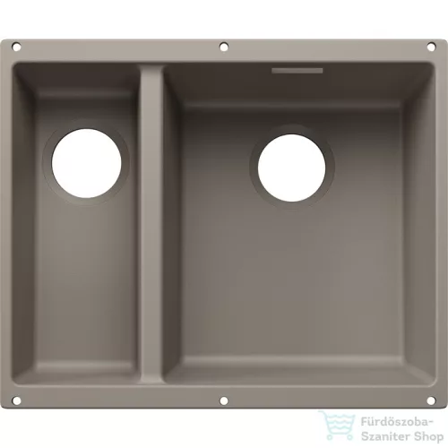Blanco SUBLINE 340/160-U SILGRANIT® mosogató medence alulról való beépítéshez, lefolyó nélkül, jobbos főmedence, tartufo 527817