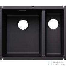   BLANCO SUBLINE 340/160-U SILGRANIT mosogatótál balos főmedencével lefolyó nélküli kivitel, fekete 527818