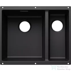  Blanco SUBLINE 340/160-U SILGRANIT® mosogató medence alulról való beépítéshez, lefolyó nélkül, balos főmedence, fekete 527818