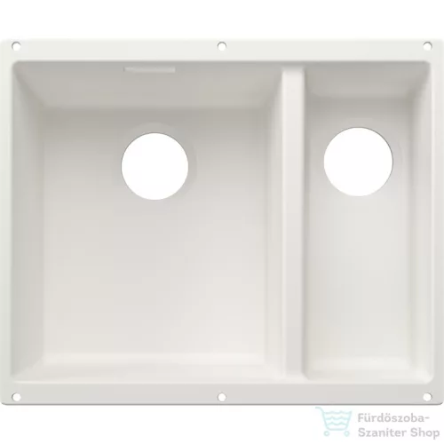 Blanco SUBLINE 340/160-U SILGRANIT® mosogató medence alulról való beépítéshez, lefolyó nélkül, balos főmedence, fehér 527823