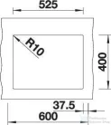 Blanco SUBLINE 340/160-U SILGRANIT® mosogató medence alulról való beépítéshez, lefolyó nélkül, balos főmedence, fehér 527823