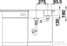 Blanco SUBLINE 340/160-U SILGRANIT® mosogató medence alulról való beépítéshez, lefolyó nélkül, balos főmedence, fehér 527823