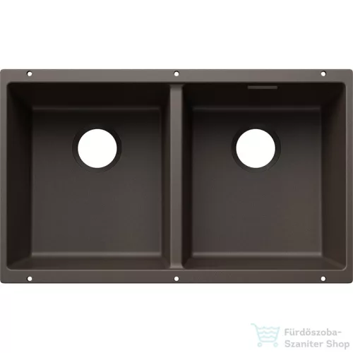 Blanco SUBLINE 350/350-U SILGRANIT® mosogató medence alulról való beépítéshez, lefolyó nélkül, kávé 527832