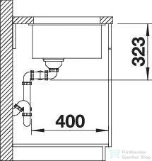 Blanco SUBLINE 350/350-U SILGRANIT® mosogató medence alulról való beépítéshez, lefolyó nélkül, kávé 527832