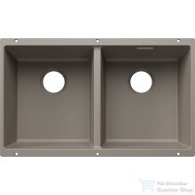   BLANCO SUBLINE 350/350-U SILGRANIT mosogatótál tartufo, lefolyó nélküli kivitel 527833