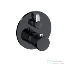  Kludi BALANCE falsík alatti termosztátos csaptelep, 2 funkciós, matt fekete/króm 528108775