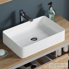   Coycama Tre 61x35 cm-es pultra ültethető mosdó leeresztő nélkül,fehér 53001036