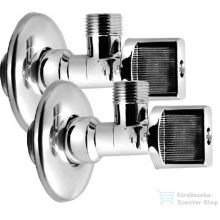   AQUALINE sarokszelep anya nélkül, 3/8"x1/2", króm 5306