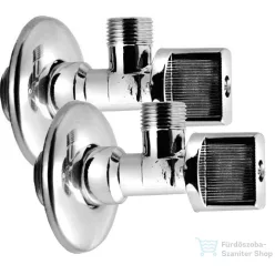   AQUALINE sarokszelep anya nélkül, 3/8"x1/2", króm 5306