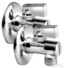AQUALINE sarokszelep, szűrővel, anya nélkül, 3/8"x1/2", króm 5312