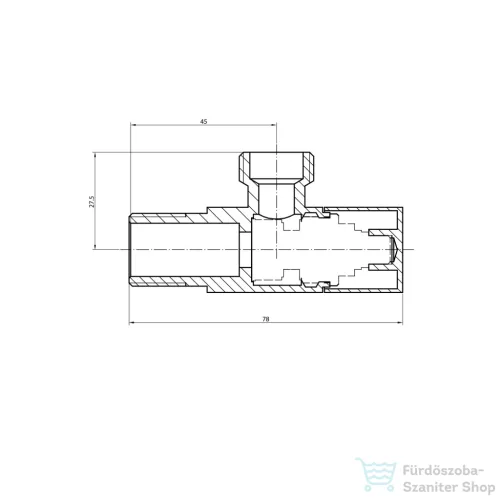 AQUALINE sarokszelep, 1/2"x3/8", matt fekete (5318B)