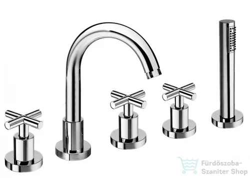 Sapho REITANO AXIA 5 részes kádperemre szerelhető kádtöltő csaptelep, króm 532