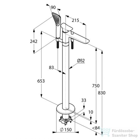 Kludi AMBA egykaros kádtöltő és zuhanycsap, króm 535900575