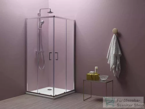 Kolpa San ECO QUAT TKK 80x80 cm-es, tolóajtós zuhanykabin, ezüst 538550