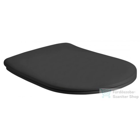 Sapho KERASAN NOLITA SLIM WC-ülőke, Soft Close, duroplast, matt fekete (539131)