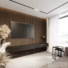 Sapho DELUXE akusztikus falpanel 2400x520x18mm, dió/fekete 54-240-11-84-12