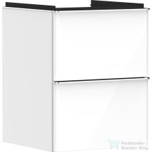   Hansgrohe XELU Q 48x49,5 cm-es 2 fiókos fali szekrény króm fogantyúval,fényes fehér 54019000