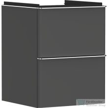   Hansgrohe XELU Q 48x49,5 cm-es 2 fiókos fali szekrény króm fogantyúval,matt gyémántszürke 54020000