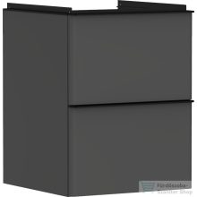   Hansgrohe XELU Q 48x49,5 cm-es 2 fiókos fali szekrény matt fekete fogantyúval,matt gyémántszürke 54020670