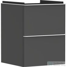   Hansgrohe XELU Q 48x49,5 cm-es 2 fiókos fali szekrény matt fehér fogantyúval,matt gyémántszürke 54020700