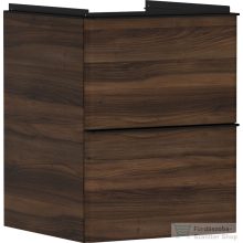   Hansgrohe XELU Q 48x49,5 cm-es 2 fiókos fali szekrény matt fekete fogantyúval,sötét dió 54022670