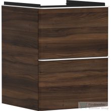   Hansgrohe XELU Q 48x49,5 cm-es 2 fiókos fali szekrény matt fehér fogantyúval,sötét dió 54022700