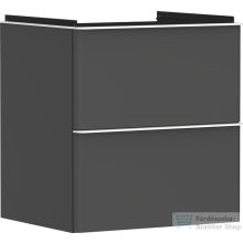   Hansgrohe XELU Q 58x49,5 cm-es 2 fiókos fali szekrény matt fehér fogantyúval,matt gyémántszürke 54024700