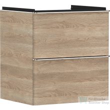   Hansgrohe XELU Q 58x49,5 cm-es 2 fiókos fali szekrény króm fogantyúval,természetes tölgy 54025000