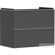   Hansgrohe XELU Q 78x47,5 cm-es 2 fiókos fali szekrény króm fogantyúval,matt gyémántszürke 54028000